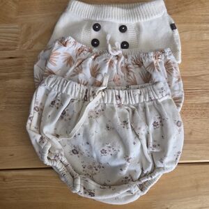 Jamie Kay Cream White Diaper Covers Soft Elastic Bloomers